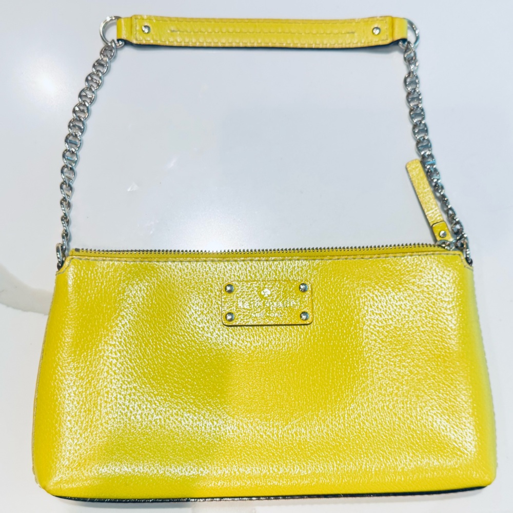 Kate Spade yellow clutch with chain strap